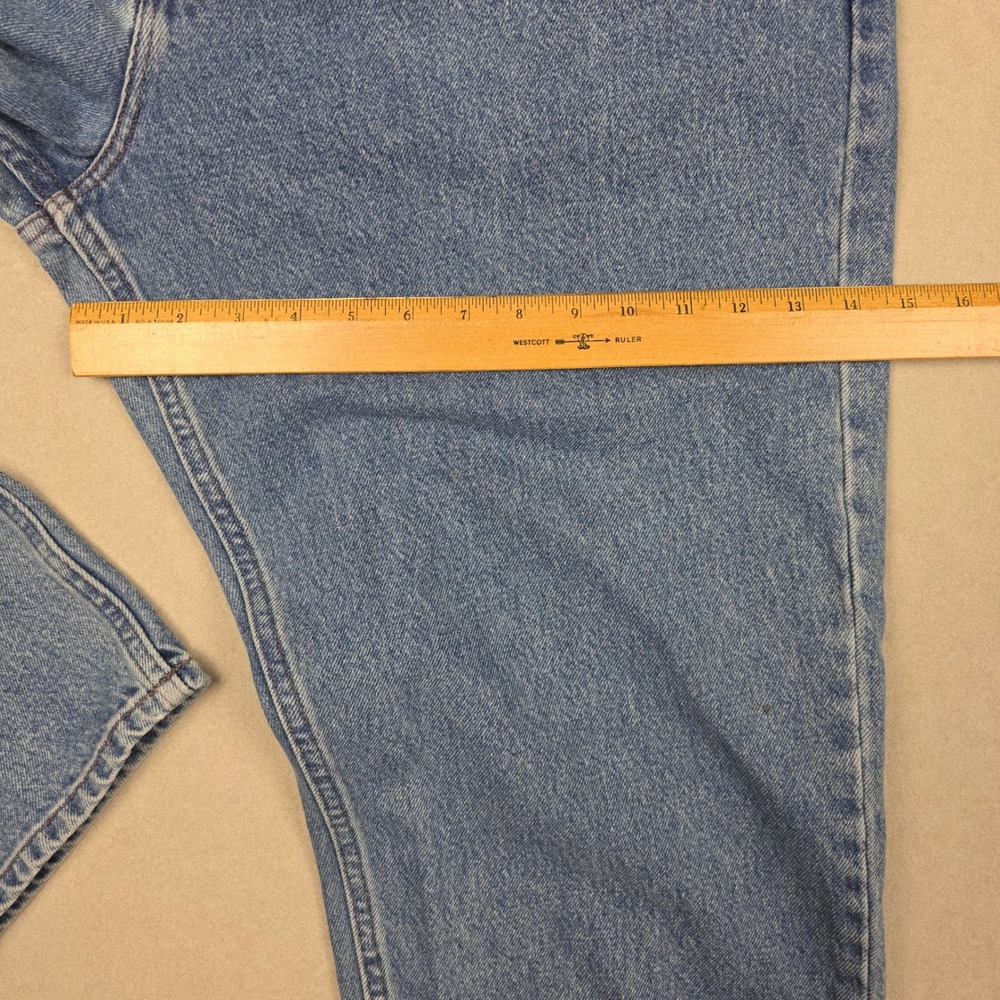 Harley Davidson Mens Relaxed Fit Jeans Blue Denim Size 40x30 Small Stain - Picture 10 of 13